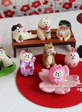 少女心春日赏花之旅超萌场景摆件