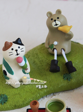 日式兔子树脂公仔摆件桌面可爱