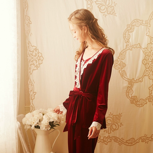 Демисезонная пижама для принцессы, сексуальный лонгслив, японский банный халат, комплект, 3 предмета