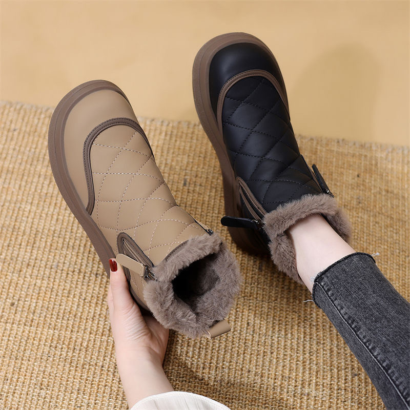 品牌软底雪地靴女2024新款冬季加绒加厚保暖棉靴防滑真皮东北棉鞋,淘宝优惠券,粉丝福利购,淘宝优惠卷