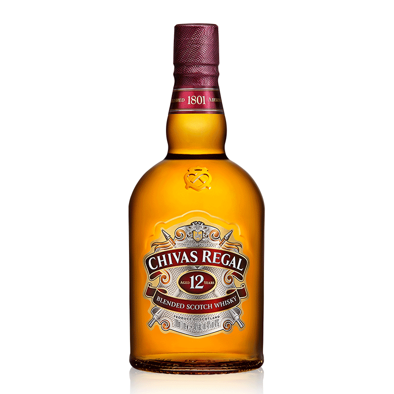 CHIVAS芝华士官方旗舰店chivas芝华士12年苏格兰调和威士忌1000ml*1瓶 英国进口洋酒烈酒0