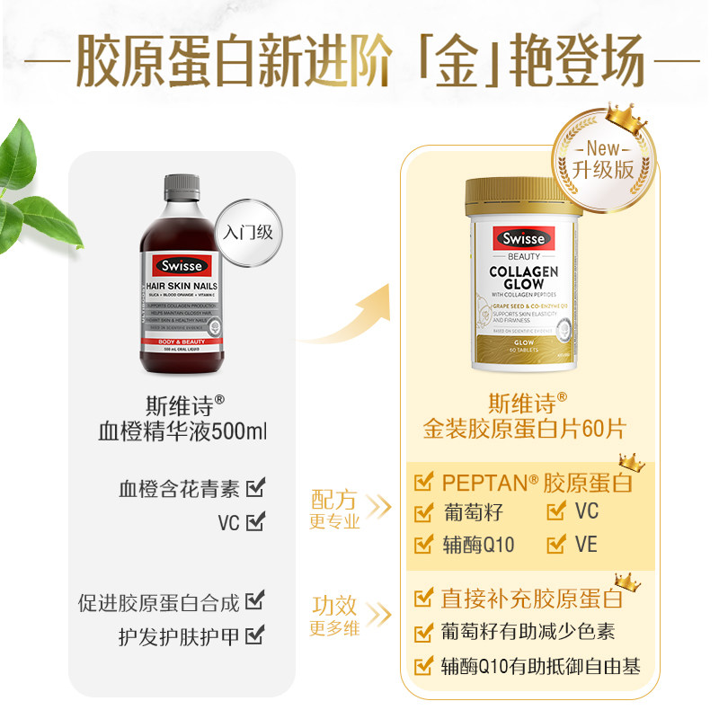 热巴同款swisse斯维诗血橙口服液 swisse斯维诗海外胶原蛋白