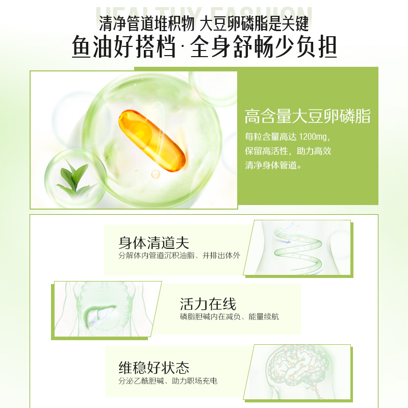 Swisse斯维诗大豆卵磷脂软磷脂胶囊心血管健康 辅助添活力中老年