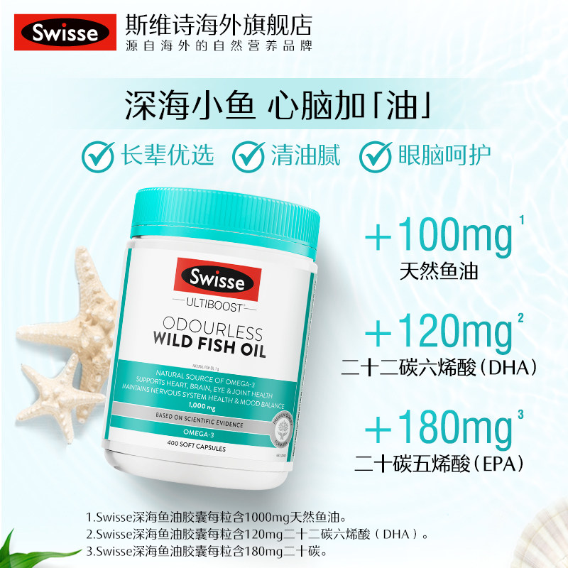 组合swisse斯维诗娘娘钙+迷你胶囊 swisse斯维诗海外鱼油/深海鱼油