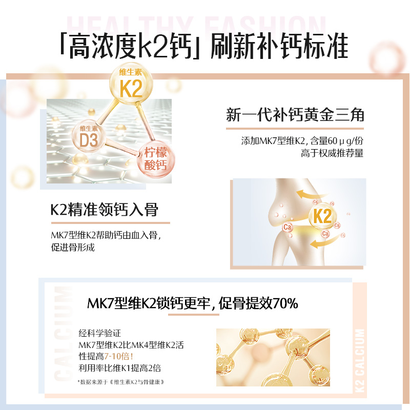 Swisse钙片中老年人腰腿抽筋疼痛柠檬酸补钙k2钙维生素d官方旗舰