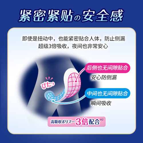 淘宝秒杀 乐而雅 超吸收量多夜用裤型卫生巾 安心安睡裤48cm5片*3 - 图1