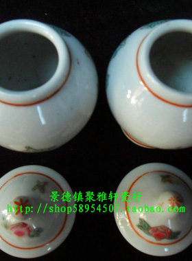 手绘粉彩梧桐凤凰4英寸天字坛