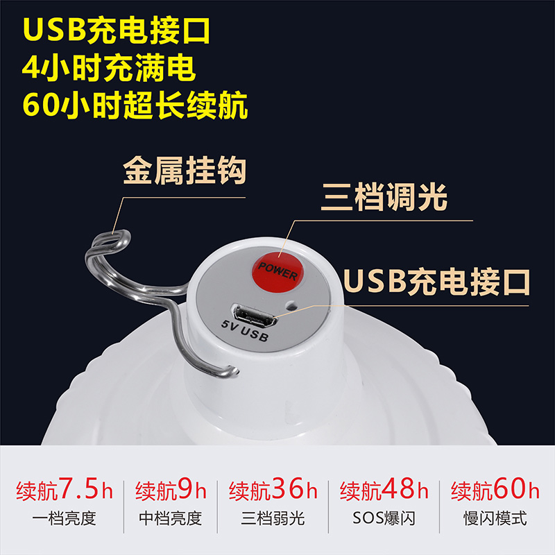 新疆百货哥充电灯泡家用夜市摆地摊超亮超长续航便携灯泡Led节能