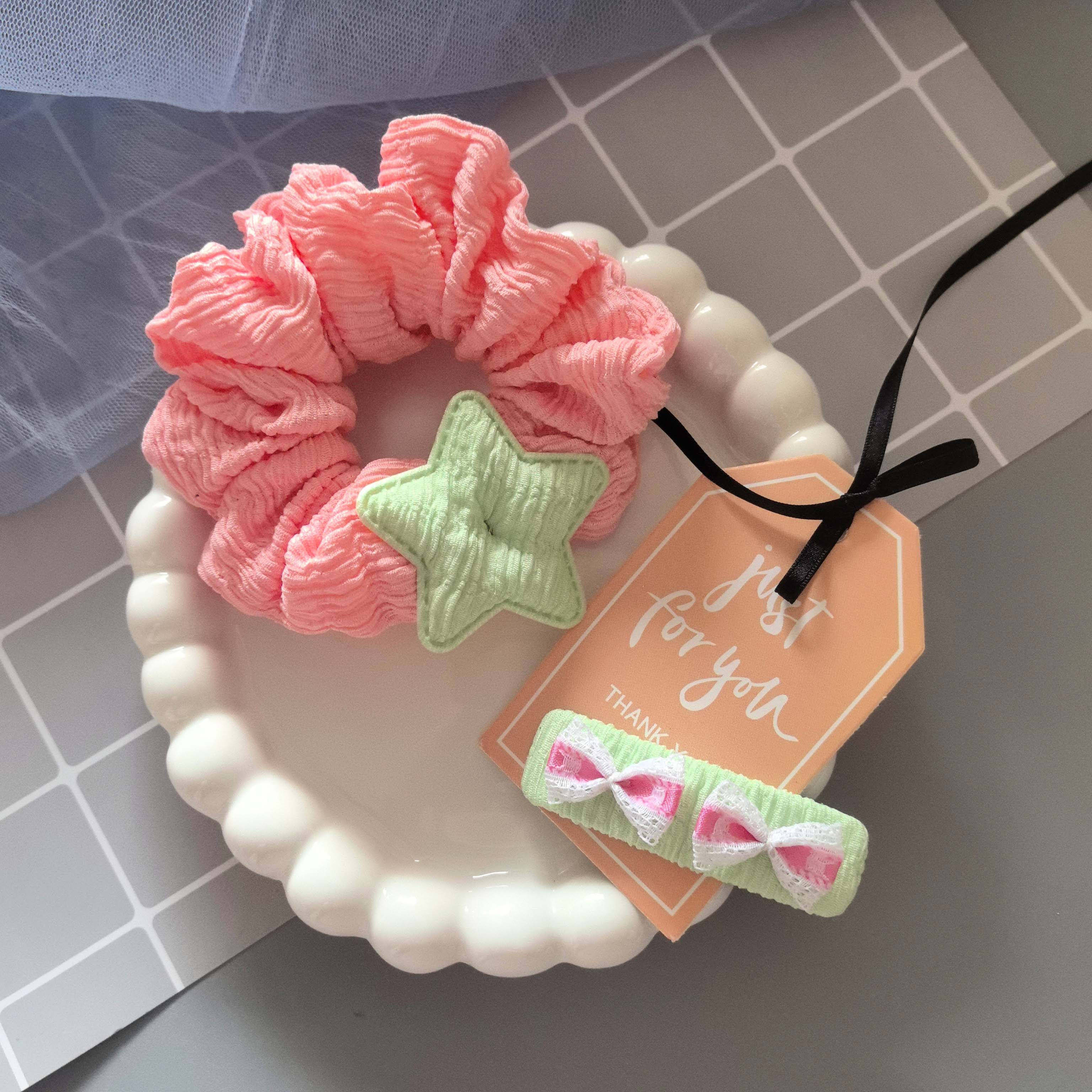 韩国进口皱皱泡大小星星手工diy饰品夹装饰材料发圈边夹制作配件,淘宝优惠券,粉丝福利购,淘宝优惠卷