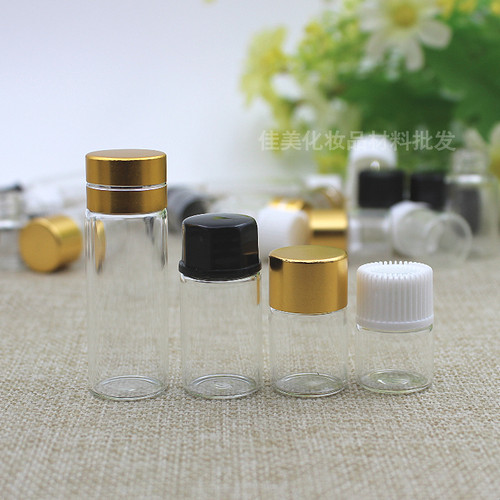 1ml透明小精油瓶2ml迷你分装瓶玻璃试用小样3ml化妆品药水空瓶5ml - 图0