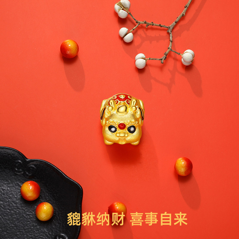 潮宏基宝护吞金兽多财貔貅f转运珠 潮宏基珠宝手饰