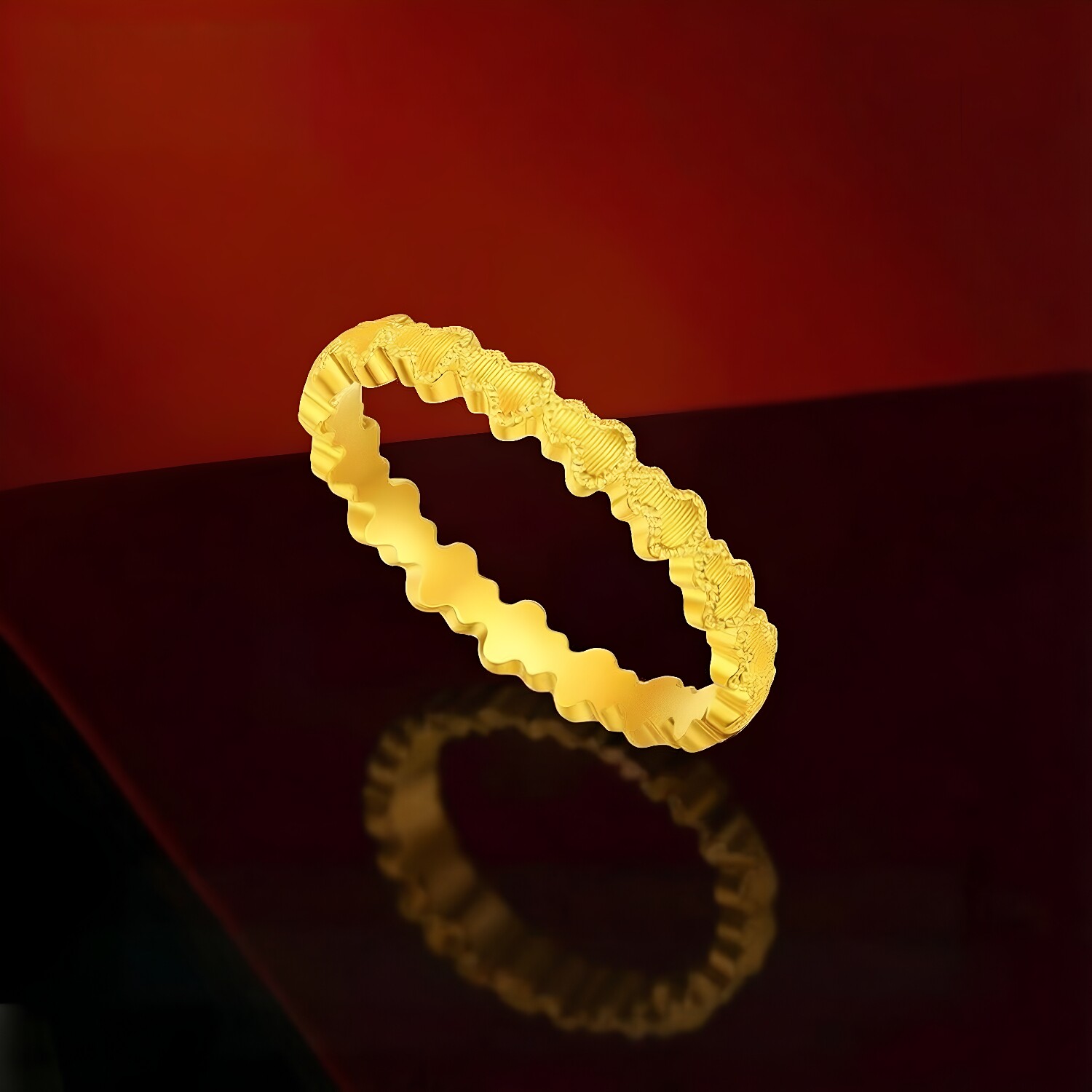 Chao Hongjihong gourd gold ring solid gold ring for women, joint ring, set, tail ring, women's brushed high-end pricing
