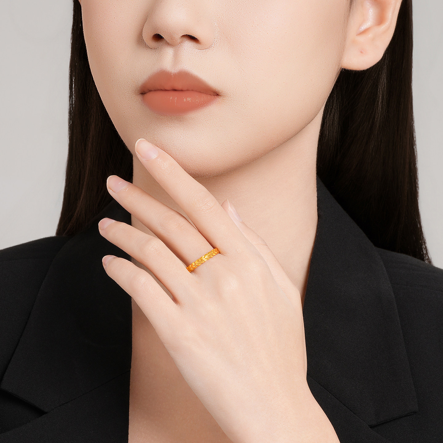 Trendy Acer Royal Fan Maisui Gold Ring Pure Gold Women's Ring Fashionable Versatile Ring Ring Birthday Gift Pricing