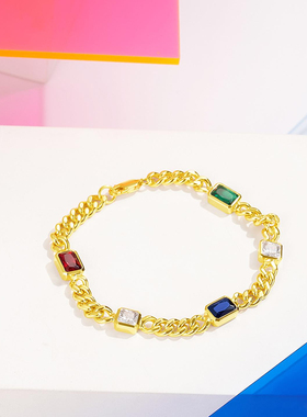 潮宏基s925银手链珠宝