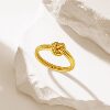 Trendy Acer IN+ gold ring pure gold ring personalized 5D hard gold twist versatile minimalist high-end gift for women