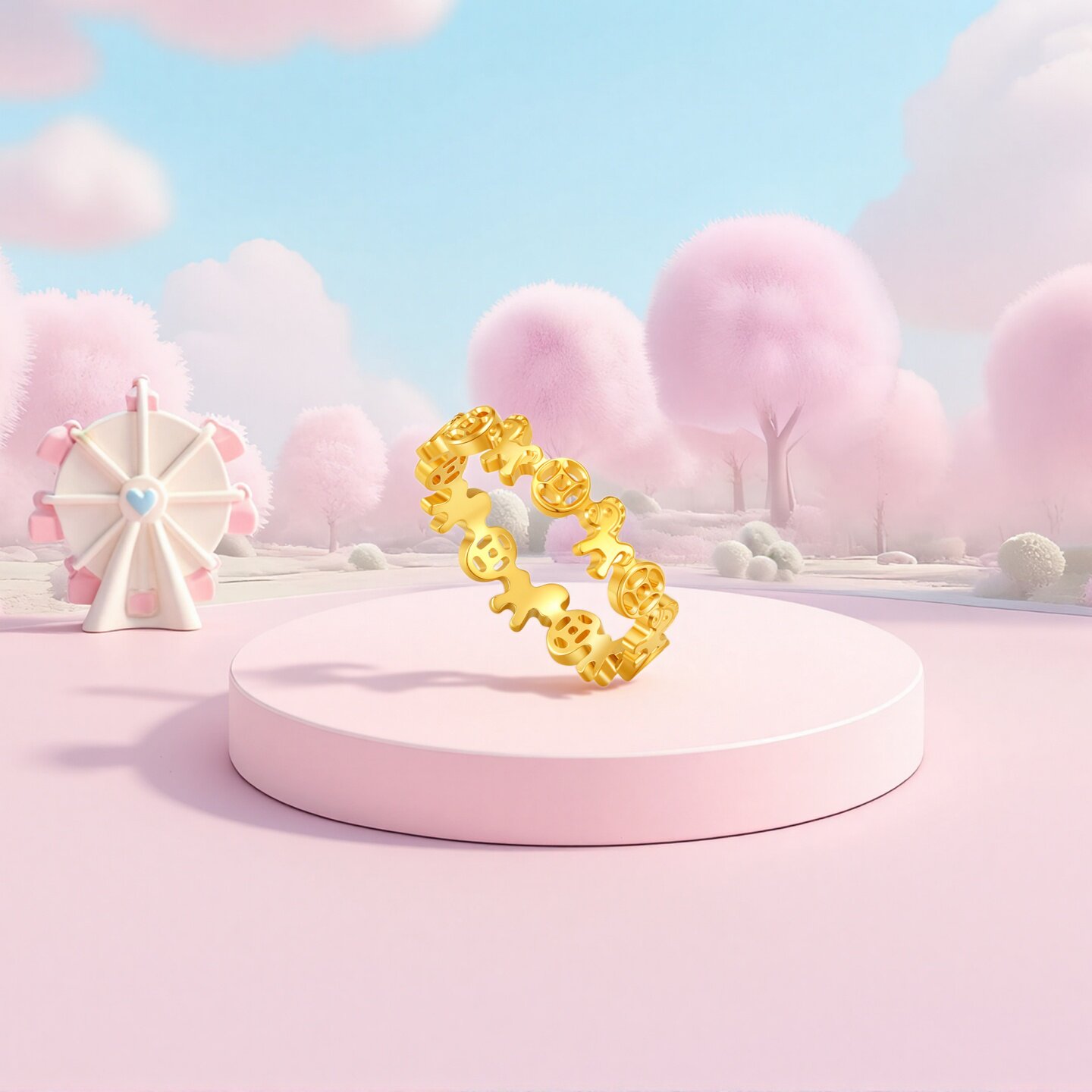 Chao Acer, good things happen, you will be rich immediately, pure gold ring, gold ring, bracelet, bracelet, zodiac sign, zodiac year, price