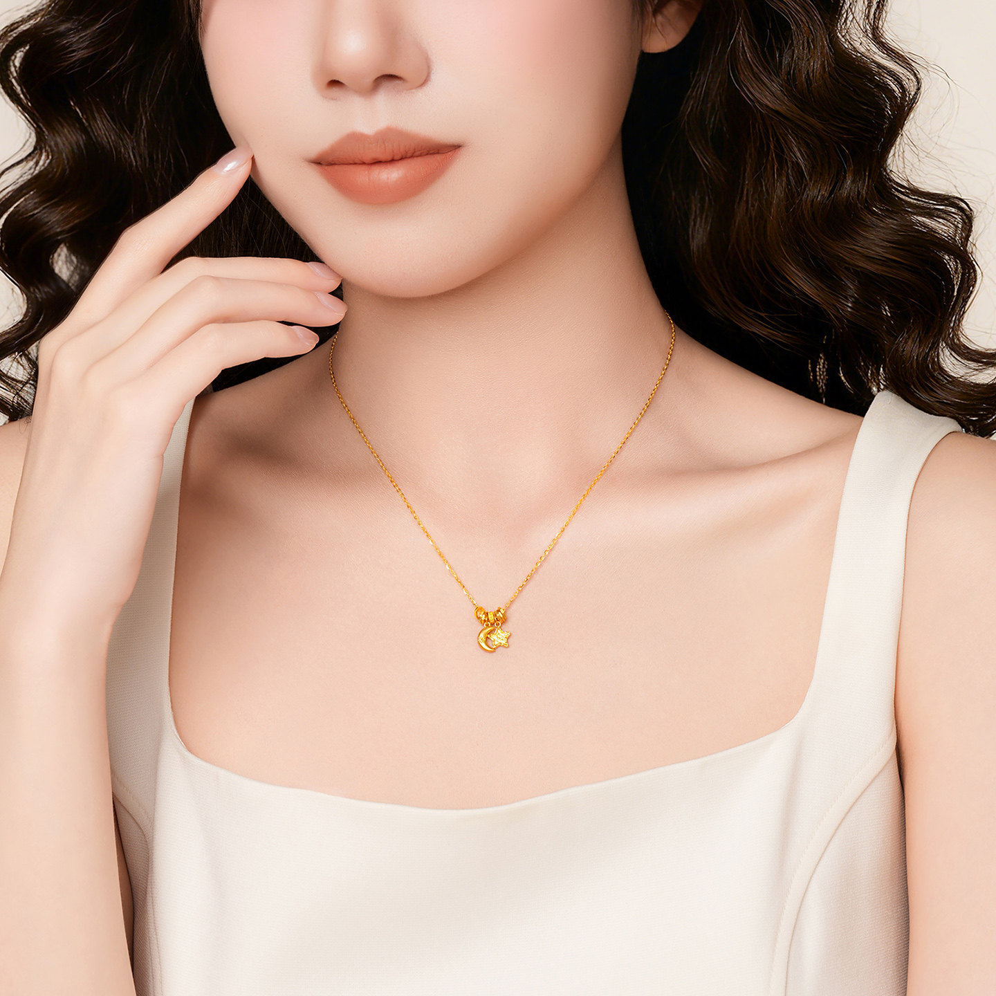 潮宏基好事发生陨石星星黄金项链足金颈饰5G盘缠金新年礼物 计价,淘宝优惠券,粉丝福利购,淘宝优惠卷