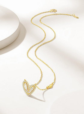 潮宏基s925银项链爱心颈饰