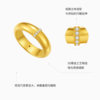 Chao Acer Royal Style Dolphin Back Full Gold Diamond Ring Gold Ring 5D Hard Gold Looks Big Loach Back Inlaid with Dot Diamonds