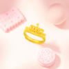Chao Acer Dear Happy Birthday Pure Gold Ring Gold Baby One Year Old Gift Baby Newborn Price