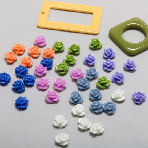 Маленькие наклейки для ногтей в форме цветка с розой в составе, аксессуар ручной работы, серьги, аксессуары, 7мм, в цветочек