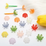 Милый акриловый матовый аксессуар в форме цветка ручной работы, серьги, аксессуары, в цветочек