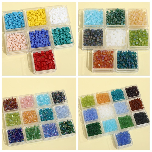 Матовый прозрачный квадратный стеклянный аксессуар ручной работы, аксессуары, 10 грамм, 4мм, DIY