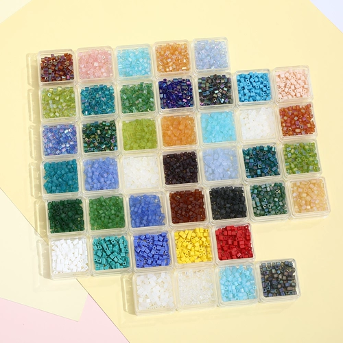 Матовый прозрачный квадратный стеклянный аксессуар ручной работы, аксессуары, 10 грамм, 4мм, DIY