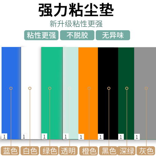 粘尘垫可撕式无尘车间粘尘地板胶垫除尘垫鞋底防尘洁净胶垫300张 - 图2