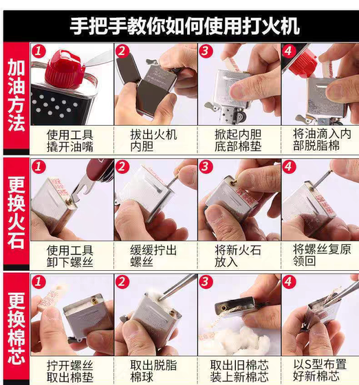 煤油打火机防风复古老式砂轮个性青铜浮雕礼盒套装加油火机金属邮
