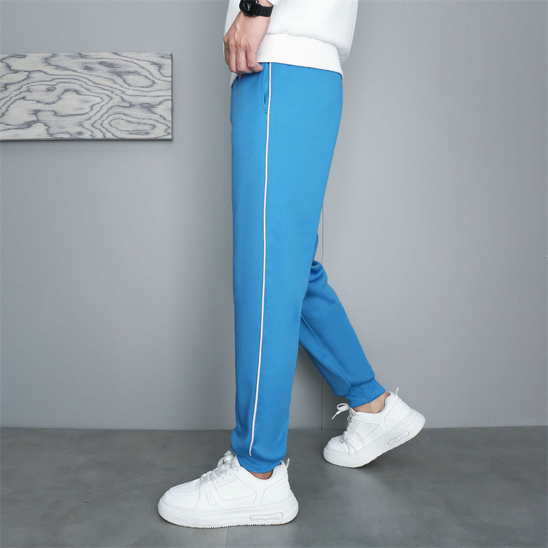 一条杠天蓝色校服裤子宽松小学初中高中束脚运动休闲男女直筒加绒,淘宝优惠券,粉丝福利购,淘宝优惠卷