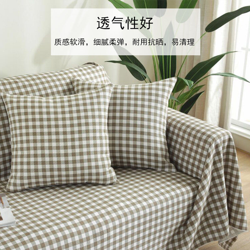 简约网红沙发盖布全盖老粗布懒人万能沙发套罩全包沙发垫四季通用_虎窝淘