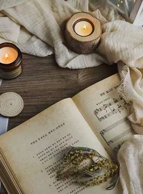 手工棉麻餐布日式水洗麻棉布美食蛋糕拍摄背景布拍照道具餐巾摄影