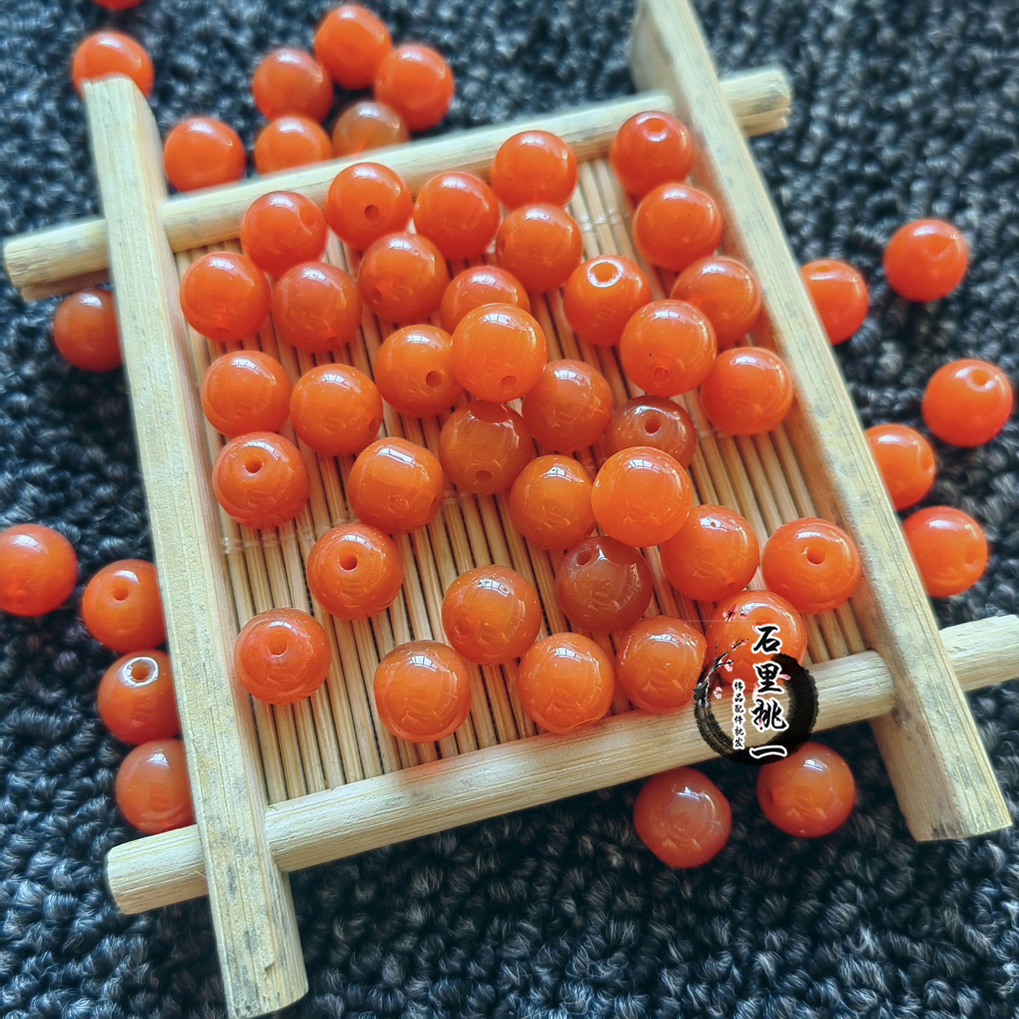 8mm仿玉石琉璃珠单色散珠收尾珠手链项链发簪头饰珠珠玻璃diy手工,淘宝优惠券,粉丝福利购,淘宝优惠卷