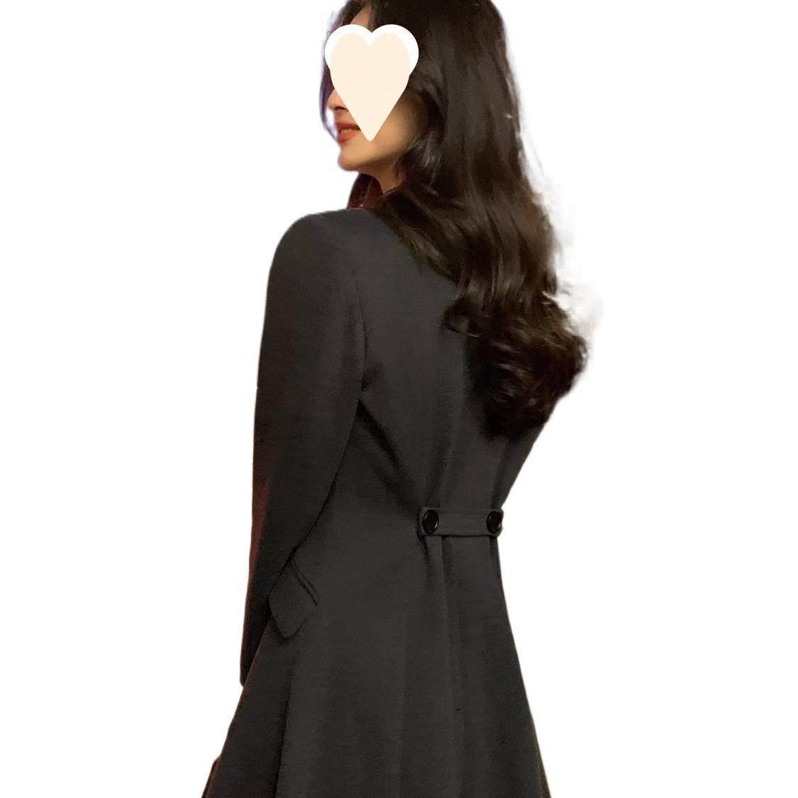 黑色赫本风毛呢外套女西装领新款感收腰显瘦长款气质呢子大衣,淘宝优惠券,粉丝福利购,淘宝优惠卷