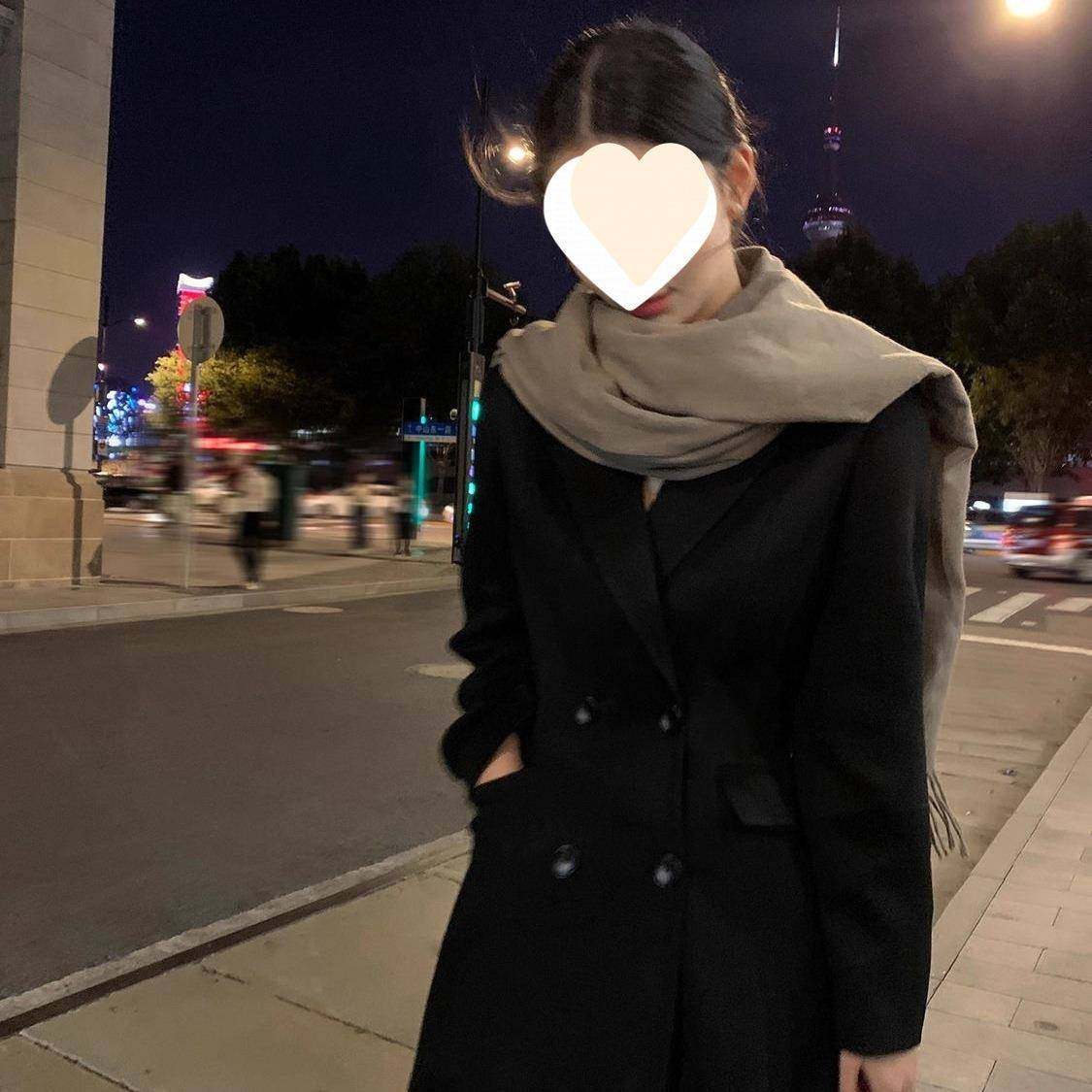 黑色赫本风毛呢外套女西装领新款感收腰显瘦长款气质呢子大衣,淘宝优惠券,粉丝福利购,淘宝优惠卷