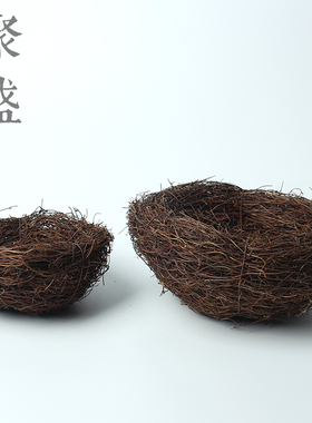 鸟巢复古装饰品微景观小摆件