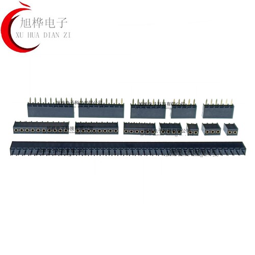 2.54MM 直插单排母塑高H8.5H7.1H6.8H5.0H3.5MM 1*2P3P4P5P6P-40P - 图0