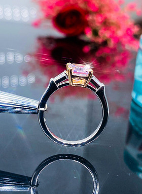 莫桑石高级感戒指纯银轻奢指环