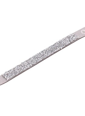 新款欧美热卖朋克男式镶钻满钻皮带皮革手环个性魅力摇滚说唱Rap