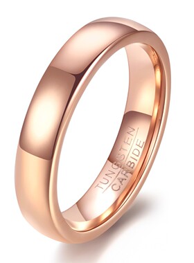 新款欧美亚马逊热卖简约光面素圈彩色4MM钨钢不锈钢戒指配饰