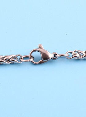 新款厂家不锈钢个性ins潮男项链3MM花篮链麻花链裤边钛钢项链链条