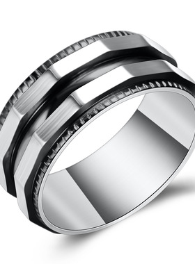 男士不规则日韩风钛钢戒指新品