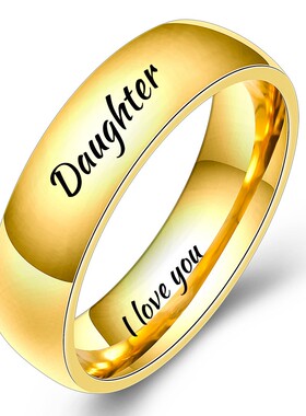 家庭系列温馨刻字戒指LoveMom