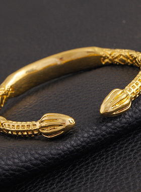 开口镀金龙纹现货手环新品
