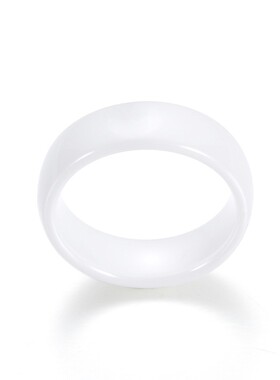 新款厂家6MM光面陶瓷戒指简约百搭男女通用戒指配饰情侣对戒热卖