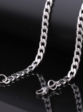新款60CM长链子扁蛇链花篮链圆蛇链钛钢项链 吊坠配链 锁骨链厂家