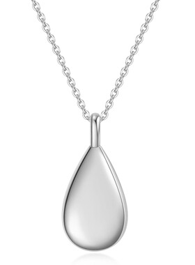 新款欧美跨境简约可打开水滴骨灰盒吊坠项链瓶子吊坠小饰品女