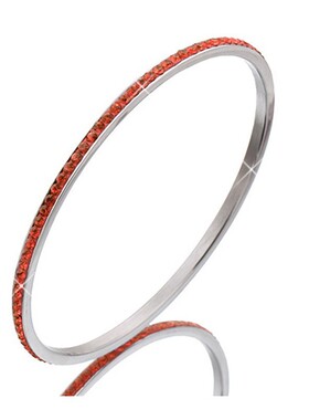 新款厂家 欧美时尚一排钻65mm时尚不锈钢手镯钛钢手环手链热卖女