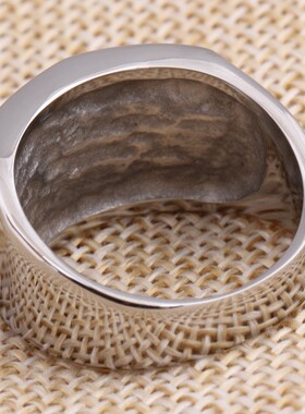 新款欧美时尚个性13MM渐变粉镶钻女士百搭戒指指环潮流礼品女